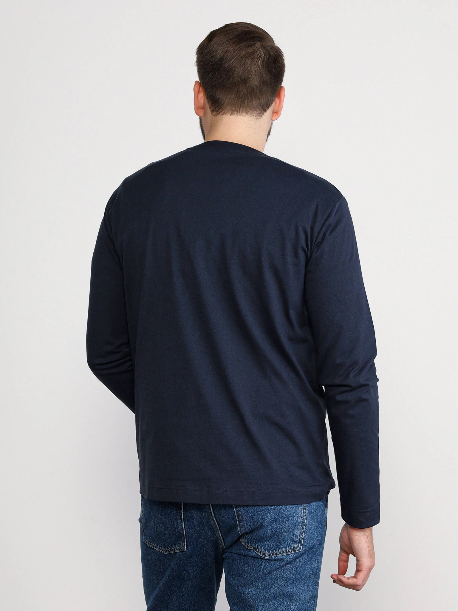 Футболка темно-синего цвета из хлопка